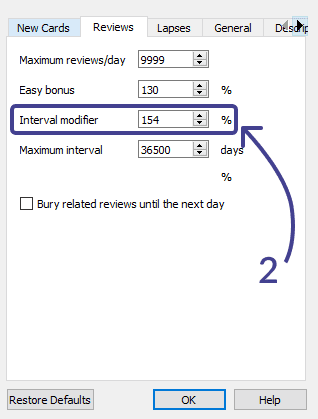 Anki Interval Modifier Steps Part 2